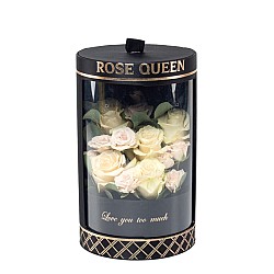 Кутия за декориране Елеганц ROSE QUEEN, Картон, ф21х35см, Черен