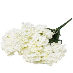 Изкуствен стрък хортензия Елеганц OPIUM, 50см, Бял
