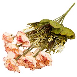 Изкуствен стрък Карамфил Елеганц Cloves, 40 см, Цвят Крем/ Бордо