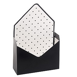 Картонена кутия Елеганц Envelope Marbles,20х13,5х30х7см,Черен