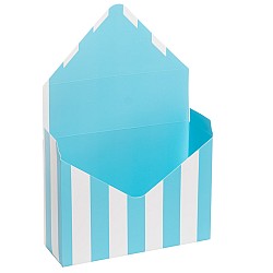 Картонена кутия Елеганц Envelope,20х13,5х30х7см, Бял/Син