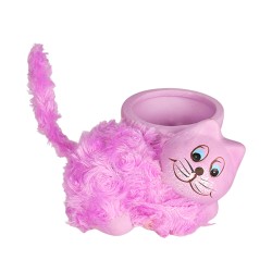 Керамична кашпа Happy Cat Aleks Elegantz Cat, Керамика, 13х7х9 см, Лавандула