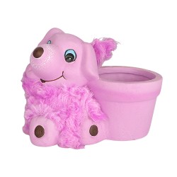 Керамична кашпа Happy Dog Maksi Elegantz Dog, Керамика, 12.5х11х7 см, Лавандула