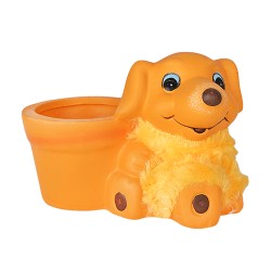 Керамична кашпа Happy Dog Maksi Elegantz Dog, Керамика, 12.5х11х7 см, Жълт