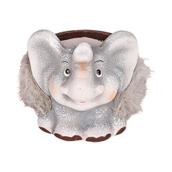 Керамична кашпа Слонче Мая Elegantz Еlephant, Керамика, 12х9.5х7 см, Многоцветен