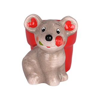Керамична кашпа Мишле Андреана Elegantz Mouse, Керамика, 10х11х7 см, Многоцветен