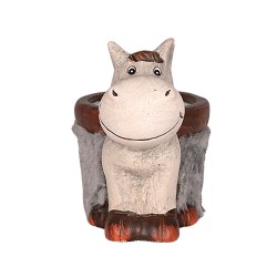 Керамична кашпа Магаренце Elegantz Donkey, Керамика, 11х10х6 см, Многоцветен