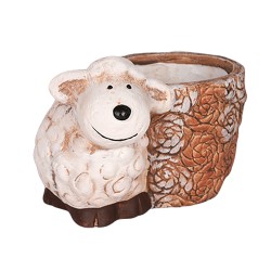 Керамична кашпа Агънце Elegantz Lambkin, Керамика, 9х9.5х6 см, Многоцветен