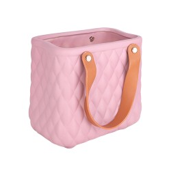 Керамична Кашпа Elegantz Elegantza Bag, Керамика, Ф 17 x 9 х 16 см, Lavender