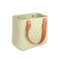 Керамична Кашпа Elegantz Elegantza Bag, Керамика, Ф 17 x 9 х 16 см, Green