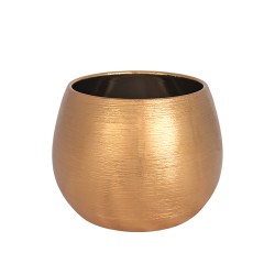 Керамична кашпа Elegantz Uniqie Gold S, Керамика, D14х13см, Златен