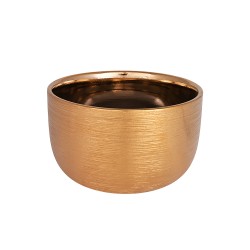 Керамична кашпа Elegantz Uniqie Gold Oval M, Керамика, D11х18см, Златен