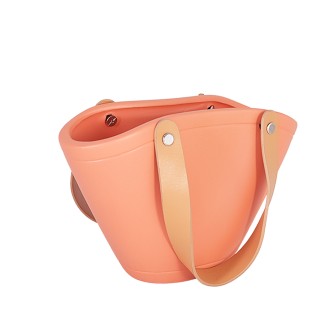  Керамична Кашпа Elegantz Bag, Керамика, Ф 15 x 5 х 18 см, Orange