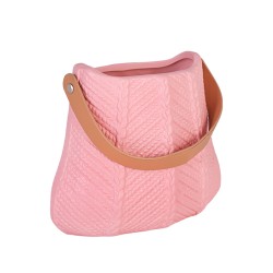 Керамична Кашпа Elegantz Bag Twist Керамика, Ф 16 х 7 x 17.5 см, Rose