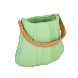 Керамична Кашпа Elegantz Bag Twist Керамика, Ф 16 х 7 x 17.5 см, Chartreuse