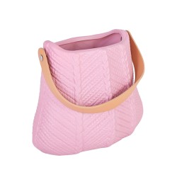 Керамична Кашпа Elegantz Bag Twist Керамика, Ф 16 х 7 x 17.5 см, Ashes of rose