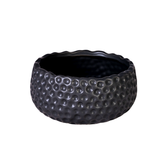 Керамична Кашпа Elegantz Diffiuse Bubble S, Керамика, Ф 7 х 13 см, Black