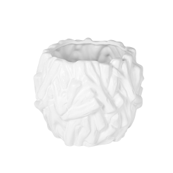 Керамична Кашпа Elegantz Split M, Керамика, Ф 16 х 12 см, White