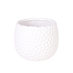 Керамична Кашпа Elegantz Bubble S, Керамика, Ф 12 х 13 см, White