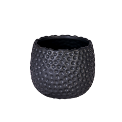 Керамична Кашпа Elegantz Bubble S, Керамика, Ф 12 х 13 см, Black