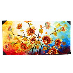 Картина Елеганц  SMILING SUNFLOWERS, Плат, 120см х 60см, Могоцветен