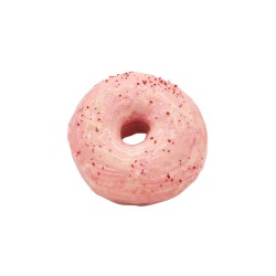 Декоративно скуиши поничка антистрес  Elegantz Happy Bread Donuts , Полиуретан, 10х6 см, Розов