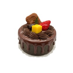 Декоративен изкуствен кейк Elegantz Sweetly Taste, Полиетилен, 8х11см, Какао