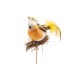 Сет от 12 птици за декорация Elegantz Fluff Autumnal Bird- 12 броя