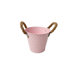 Метална кашпа Elegantz Frame Метал, Ф 13 х 14 см, Розов