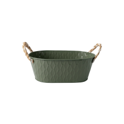 Метална кашпа Elegantz Frame Oval Метал, Ф 10 х 16 см х 16 см, Olive