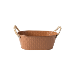 Метална кашпа Elegantz Frame Oval Метал, Ф 10 х 16 см х 16 см, Sandstone