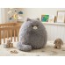 Плюшено коте Chubby Ria Elegantz Fat Cat; Плюш; 40х28х40см; Grey