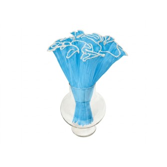 Плисирана органза  Elegantz Pack with pearls S , 360 см, Blue