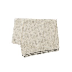 Tуид за опаковане на цветя каре със златна нишка Elegantz Golden Tweed Cloth Wrapping, 48см х 153см, White