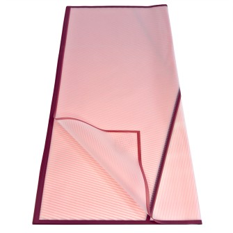 Прозрачна опаковъчна хартия с кант Elegantz Stripes (Корейска хартия), 60см х 60см, Pink