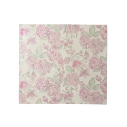 Луксозна водоустойчива опаковъчна  хартия  Elegantz Flower style paper, 58см х 43см, Light Pink& Green