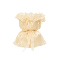 Луксозна сатенена опаковка за букети Elegantz Princess's dress, 50см х45см, Cream