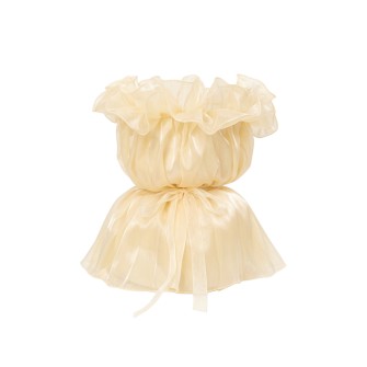 Луксозна сатенена опаковка за букети Elegantz Princess's dress, 50см х45см, Cream