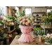 Луксозна сатенена опаковка за букети Elegantz Princess's dress, 50см х45см, Light Pink