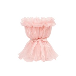 Луксозна сатенена опаковка за букети Elegantz Princess's dress, 50см х45см, Light Pink