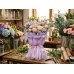 Луксозна сатенена опаковка за букети Elegantz Princess's dress, 50см х45см, Lavender