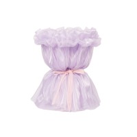 Луксозна сатенена опаковка за букети Elegantz Princess's dress, 50см х45см, Lavender