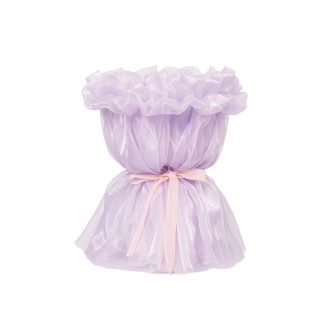 Луксозна сатенена опаковка за букети Elegantz Princess's dress, 50см х45см, Lavender