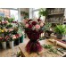 Луксозна сатенена опаковка за букети Elegantz Princess's dress, 50см х45см, Bordeaux