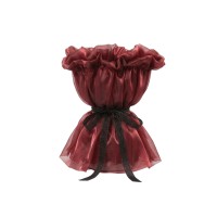 Луксозна сатенена опаковка за букети Elegantz Princess's dress, 50см х45см, Bordeaux