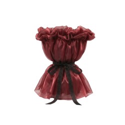 Луксозна сатенена опаковка за букети Elegantz Princess's dress, 50см х45см, Bordeaux