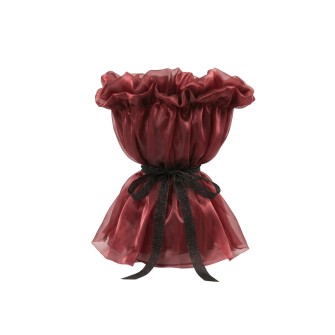 Луксозна сатенена опаковка за букети Elegantz Princess's dress, 50см х45см, Bordeaux