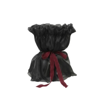 Луксозна сатенена опаковка за букети Elegantz Princess's dress, 50см х45см, Black