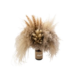 Подаръчна кутия със стъкленица и дехидратирани цветя Elegantz Happy Day Pampas; 35х16 х7.5 см