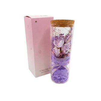 Luxury glass jar with LED Elegantz Bouquet Best Wishes, Lavender